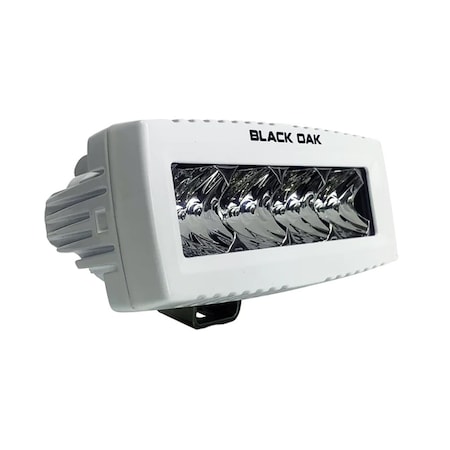 Black Oak Led Black Oak 4in Marine Spreader Light - Flood Optics - White Housing - Pro Series 3.0 4MS-F